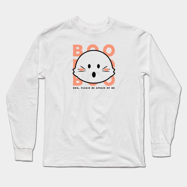 BOO | Please be afraid of me Long Sleeve T-Shirt by enimu